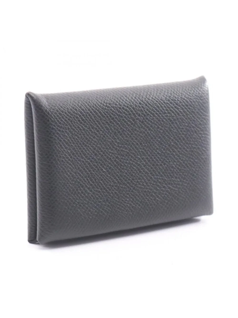 Hermes Coin Case Calvi Black Leather